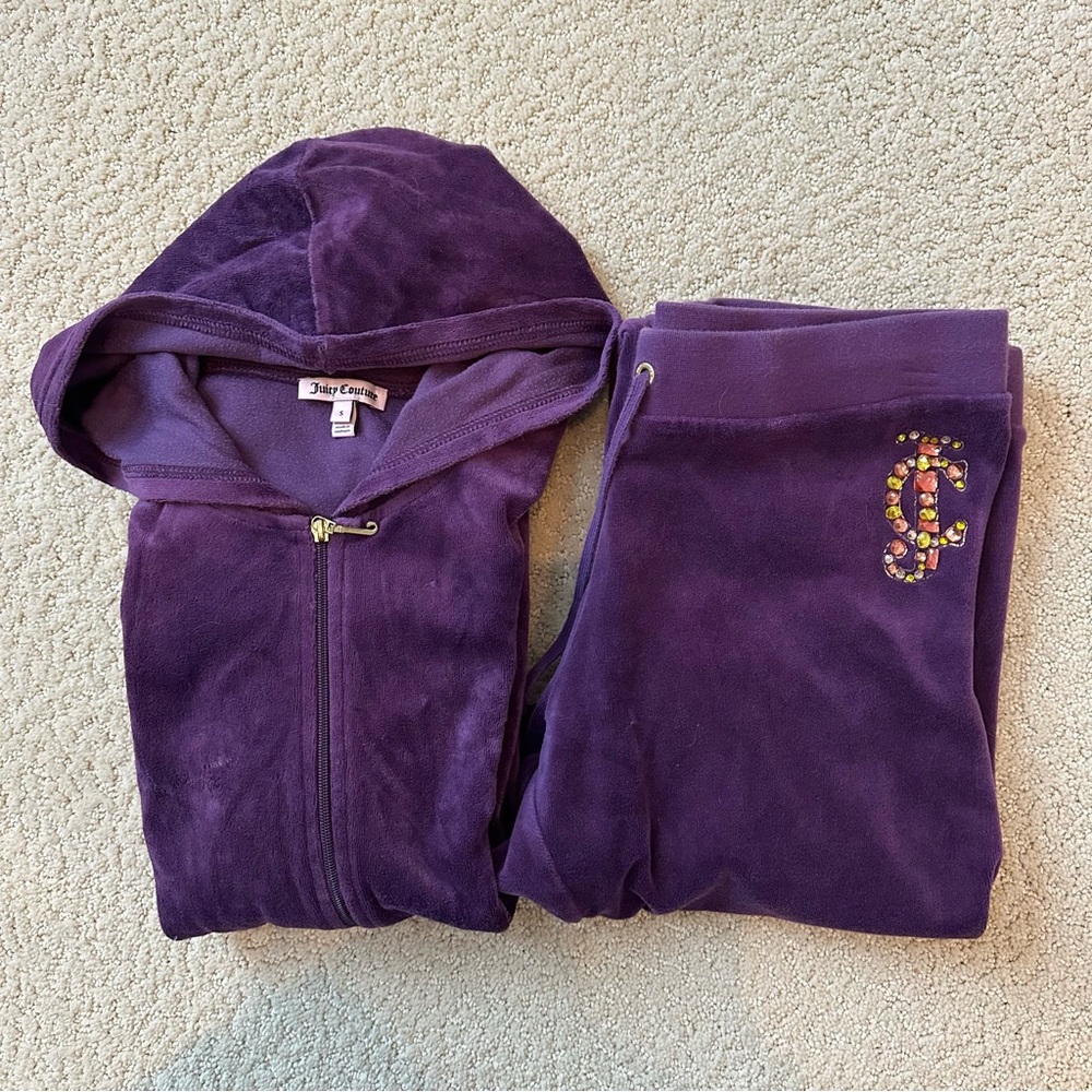 Juicy Couture Purple Velour Tracksuit